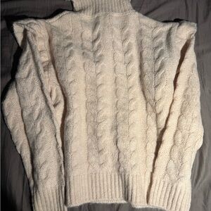 Cozy Cream Cable Knit Turtleneck Sweater Joe’s XS